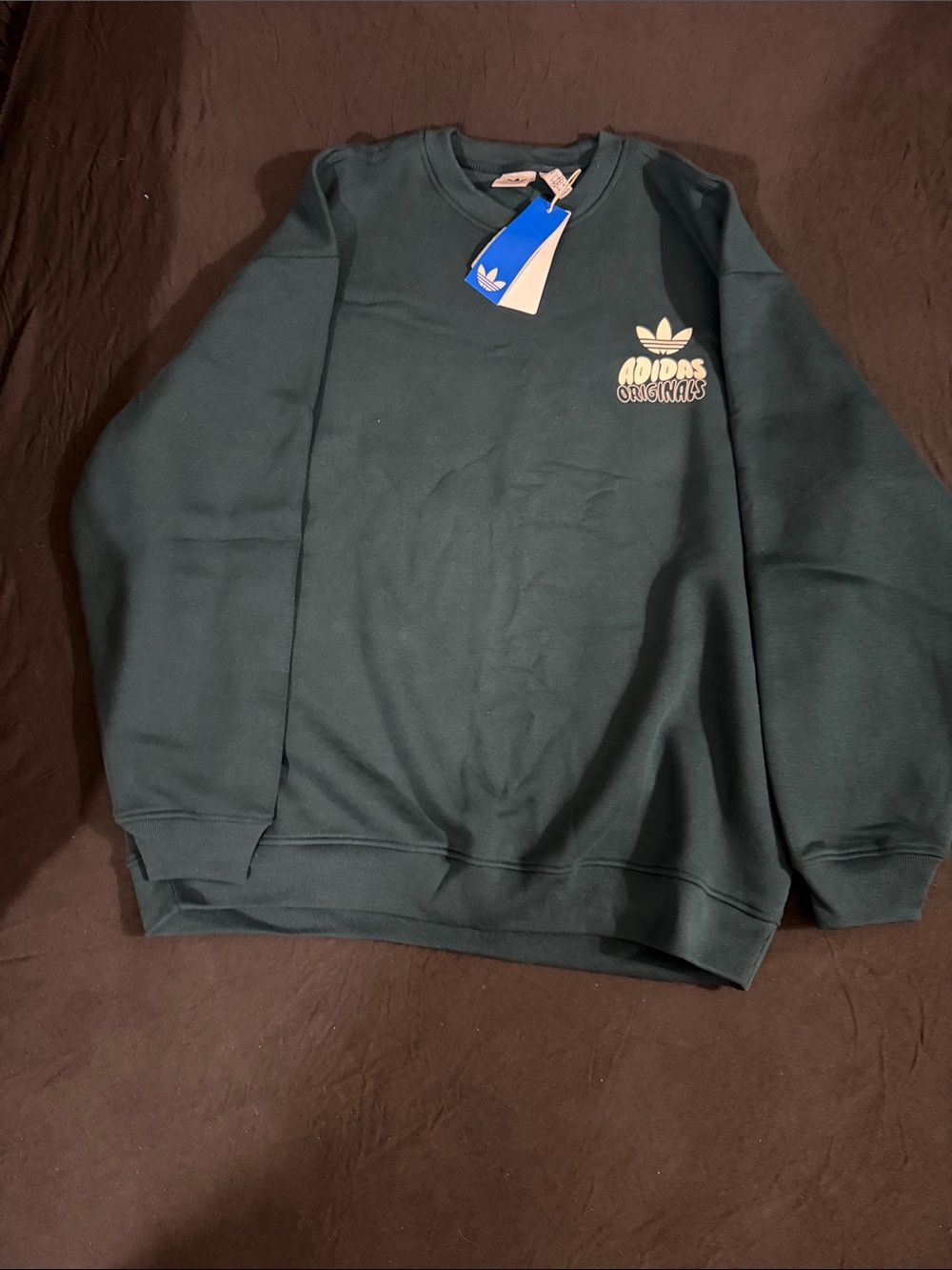 adidas Originals Men's Crewneck Sweatshirt in Deep Teal Green